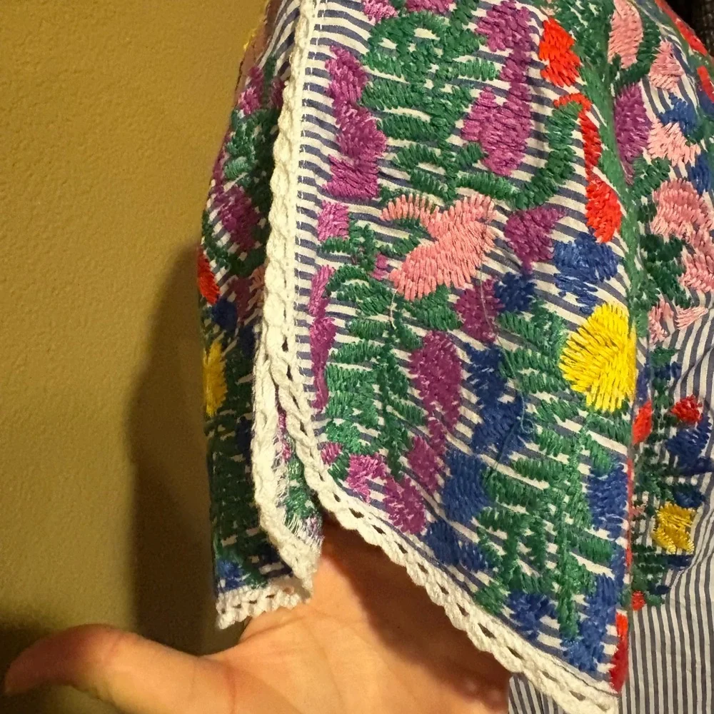 Colorful Buddy Love Embroidered Striped Dress (XS) - Picture 4 of 8